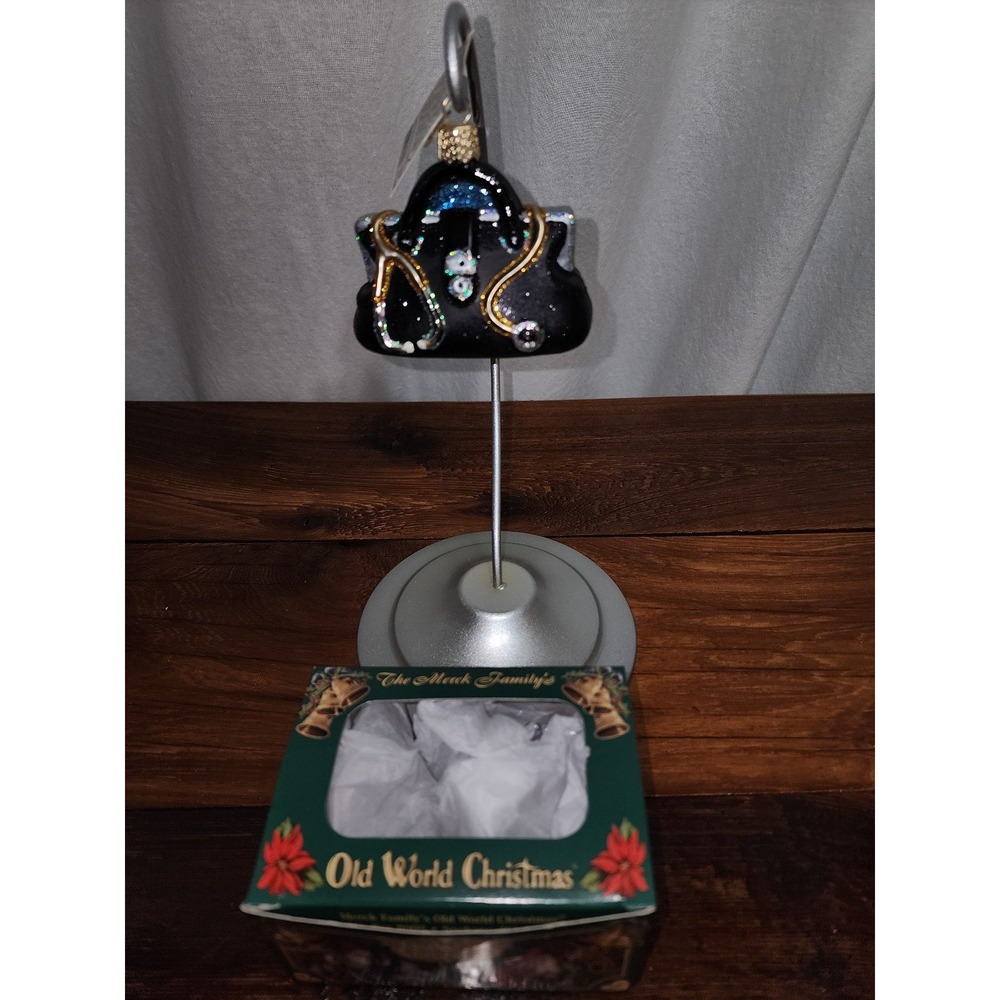 Old World Christmas Ornament Doctors Bag New Glass‎ Merck Family